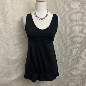 Lululemon Black Hustle & Bustle Tank Size 6 Light Luxtreme Activewear Gym Yoga